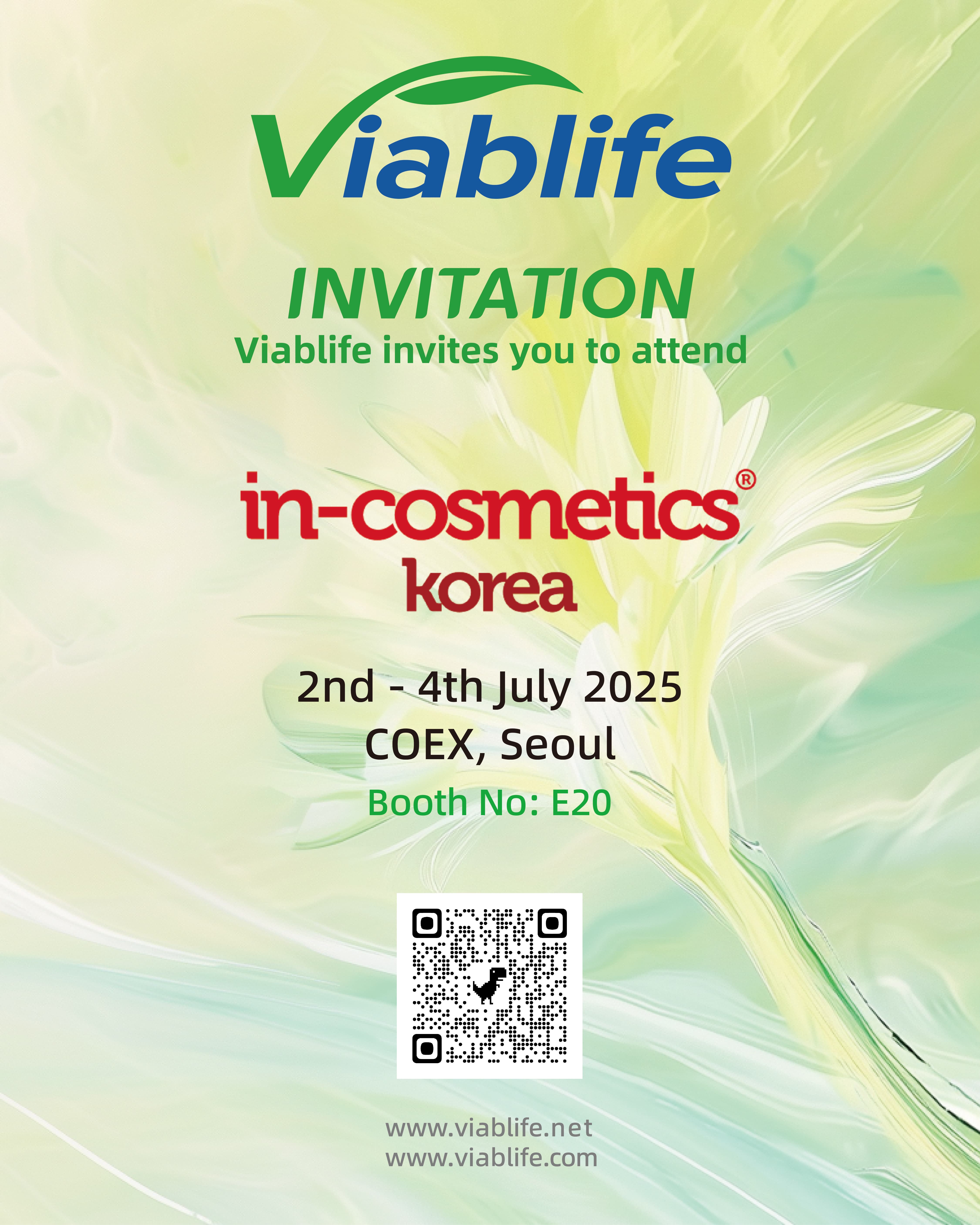Viablife Invites You to Visit In-Cosmetics Korea 2025! Viablife Invites You to Visit In-Cosmetics Korea 2025!